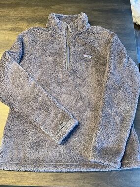 Patagonia Men's Heather Gray Zip-Up Fleece Pullover